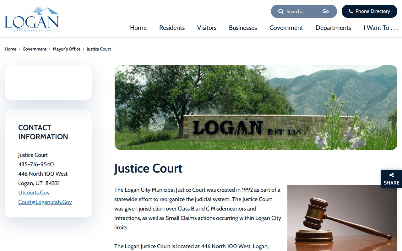 Cache County traffic warrants, Logan Justice Court citation-payment instructions