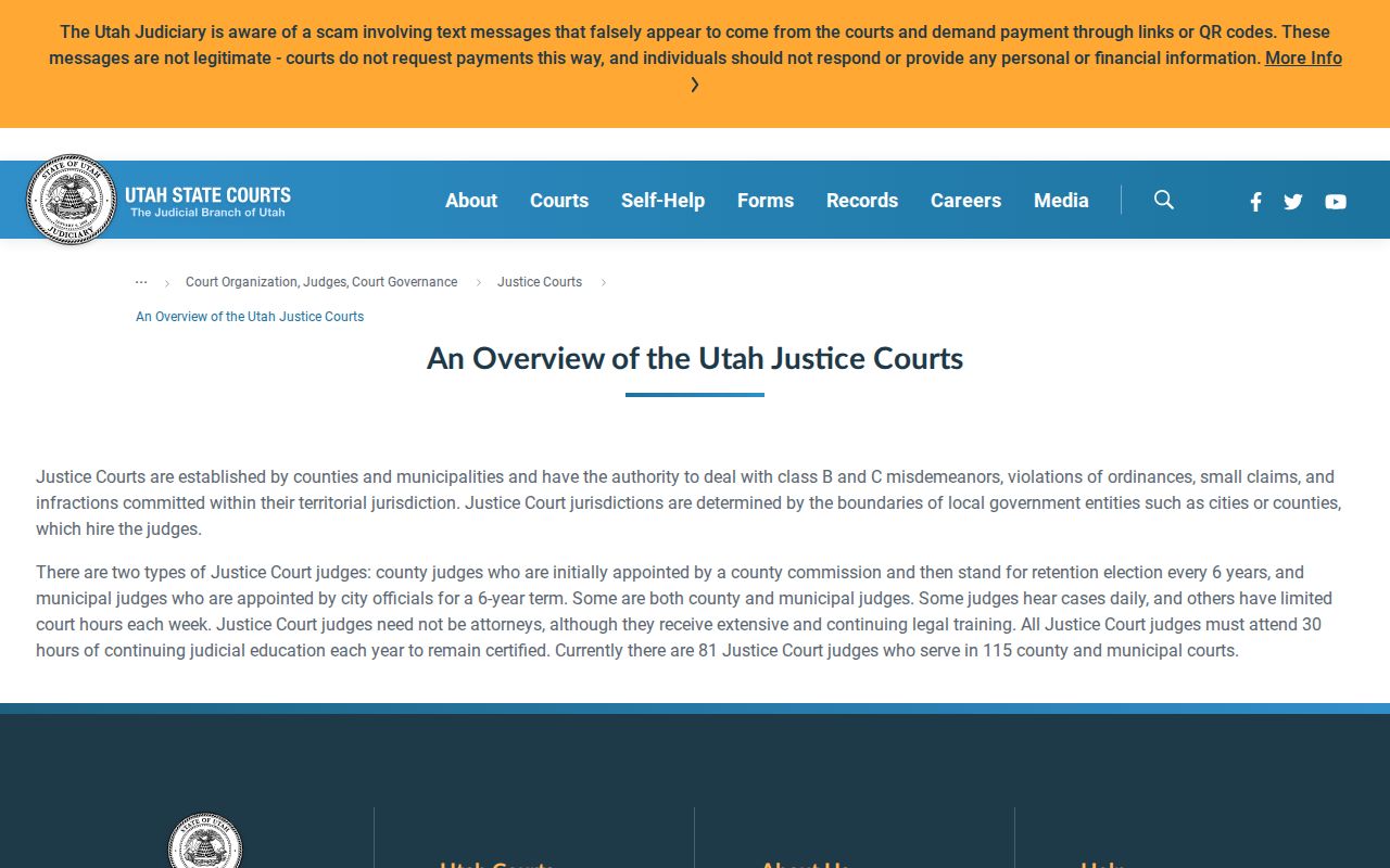 Cache County justice court system overview and local warrant routing