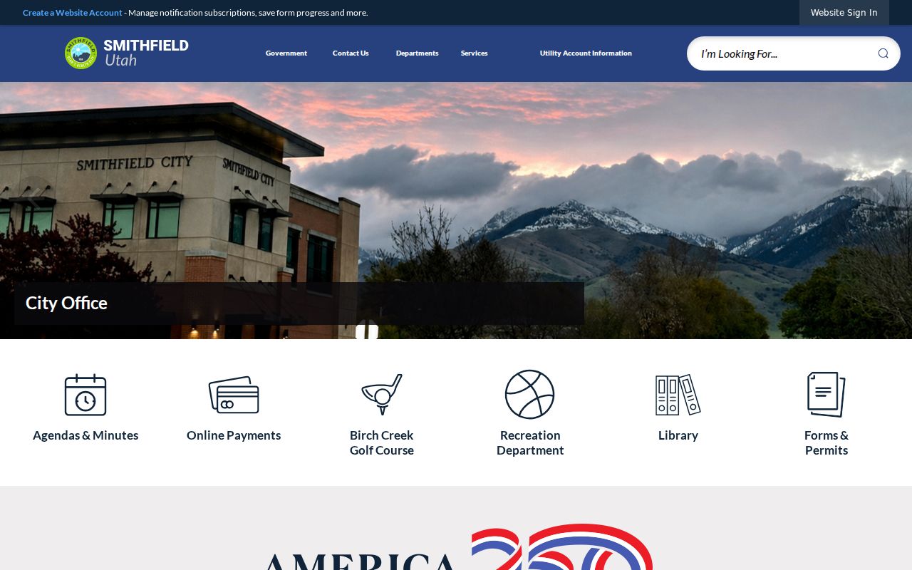 Smithfield Utah city website for current civic information about warrant records